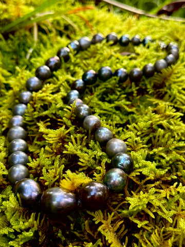 20 INCH BLACK EDISON PEARL NECKLACE (9-16mm)