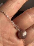 YEAR END SALE • CARVED PURPLE PEARL PENDANT (23” Sterling Silver Chain)