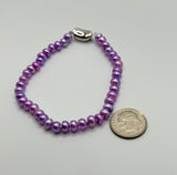 NEW! $49 PURPLE BUTTON PEARL BRACELET