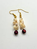 VALENTINE’S DAY SALE • NIIHAU SHELL + RED PEARL EARRING $69
