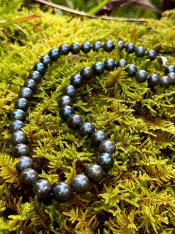 21 INCH BLACK EDISON PEARL NECKLACE (9-10mm)