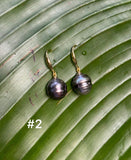 TAHITIAN PEARL DANGLE EARRINGS (9-10mm)