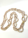 CLOSEOUT 32” THREE STRAND LIGHT PINK VINTAGE PEARL NECKLACE