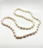32 INCH WHITE RICE PEARL NECKLACE