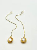 WHITE PEARL DANGLE EARRINGS (4 INCH)