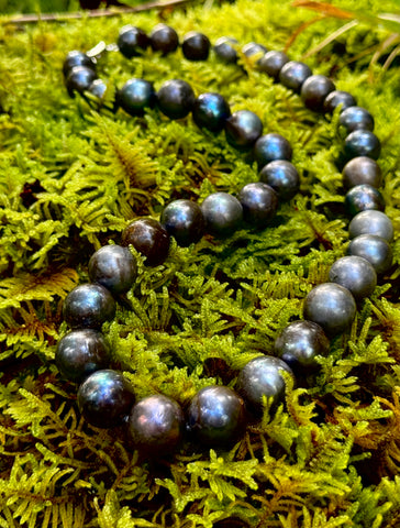 20 INCH BLACK EDISON PEARL NECKLACE (9-12mm)