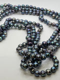 ¡SALE BUNDLE! 3 STRAND (34 INCH) BLUE SILVER PEARL NECKLACE BUNDLE • $199