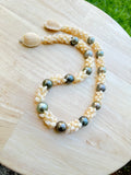 Niihau Shell + Tahitian Pearl Necklace (22 inch)