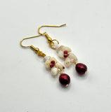 VALENTINE’S DAY SALE • NIIHAU SHELL + RED PEARL EARRING $69