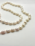 32 INCH WHITE RICE PEARL NECKLACE