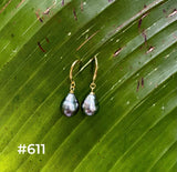 TAHITIAN PEARL GOLD DANGLES (9-10mm)