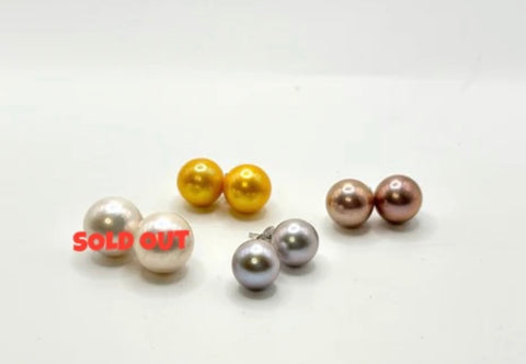 YEAR END SALE • LARGE EDISON PEARL STUDS (11-13mm)