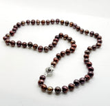 SALE! (4mm) Chocolate Pearl Necklace 18”