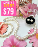 $79 WHITE PEARL NECKLACE SET