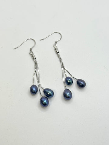 LAST ONE! Blue Pearl Dangle Earring