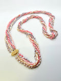 MOVING SALE: 30” VINTAGE WHITE RICE PEARL NECKLACE (3 strand)