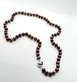 SALE! (4mm) Chocolate Pearl Necklace 18”