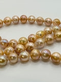 32” CHAMPAGNE APRICOT EDISON PEARL NECKLACE